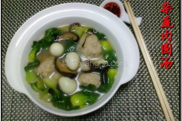 棕包肉圆汤的做法