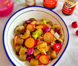 冰冻魔芋豆腐炒菜，低卡美食新选择，健康又美味
