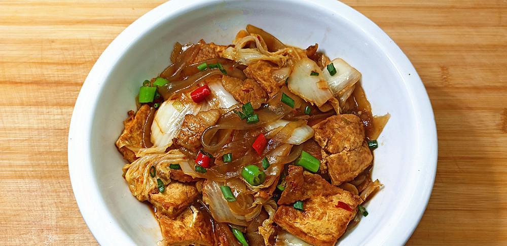 干锅豆腐炖粉条的做法