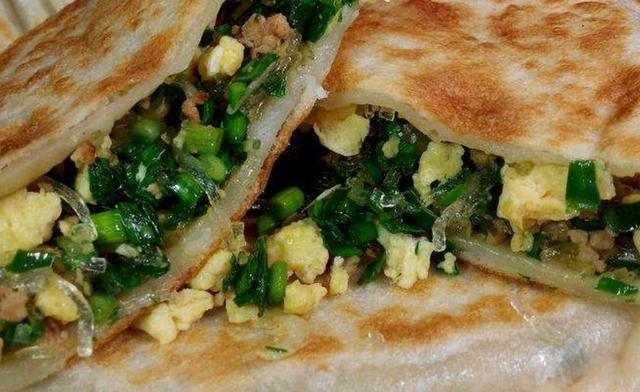 韭菜豆腐菜馍，一道养身美味的小吃