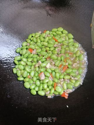 毛豆肉沫汤的做法