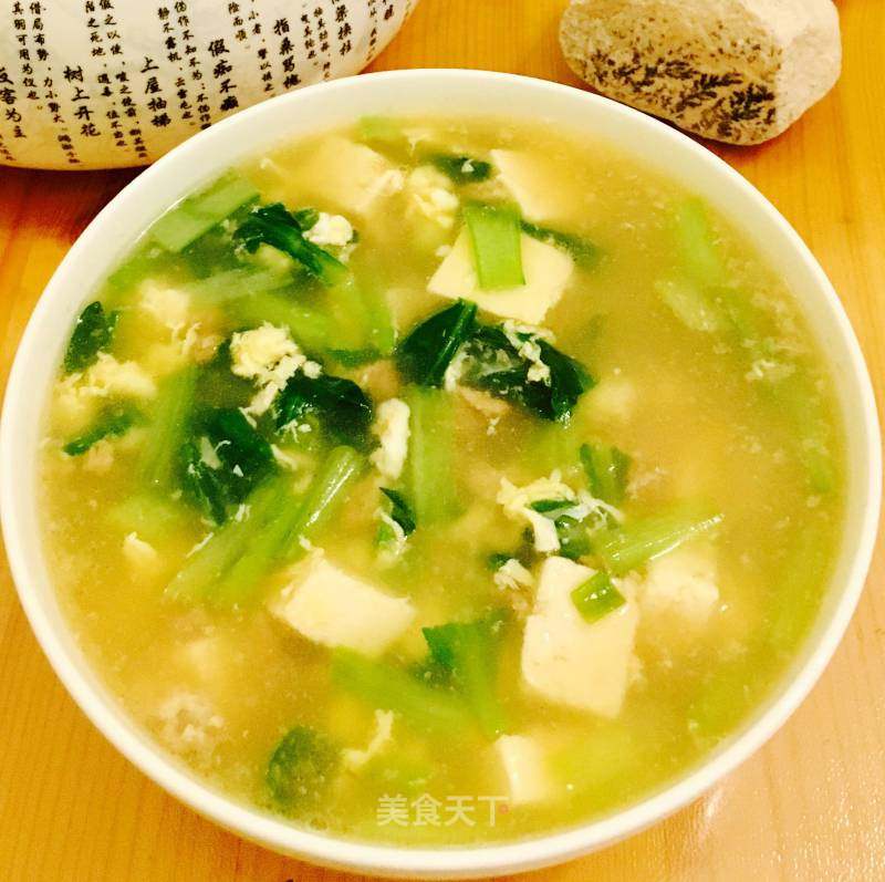 家常美食，青菜豆腐鱼丸，营养美味一锅炖