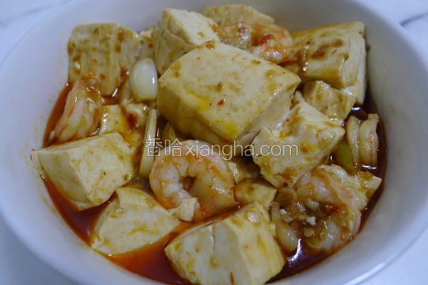 麻婆豆腐虾的做法