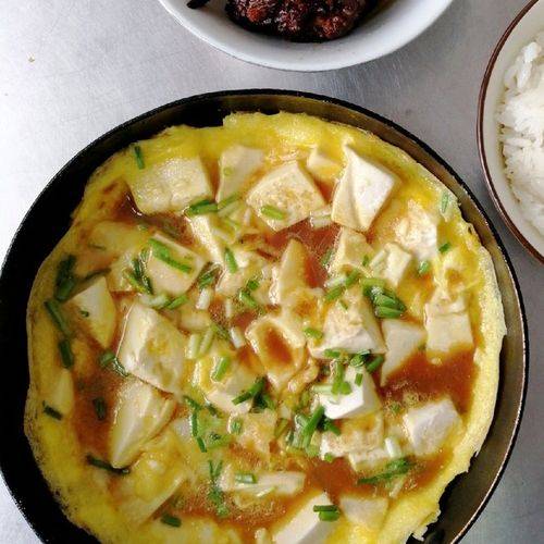鸡蛋豆腐配豆腐，营养美味双倍升级的早餐新选择